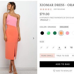 Petal & Pup Xiomar Dress in Orange Size 4